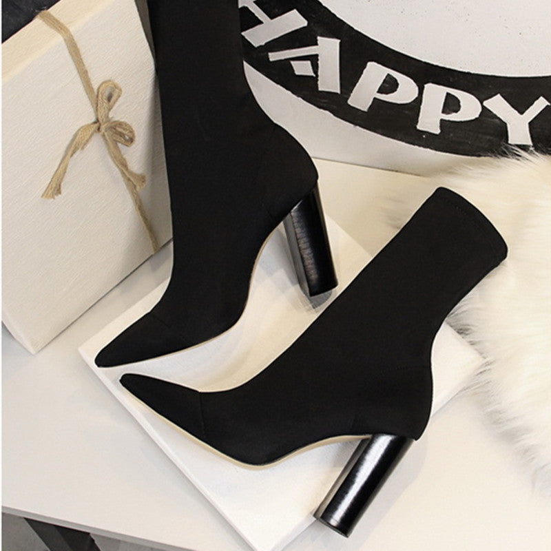 Second-Skin Block-Heel Boots