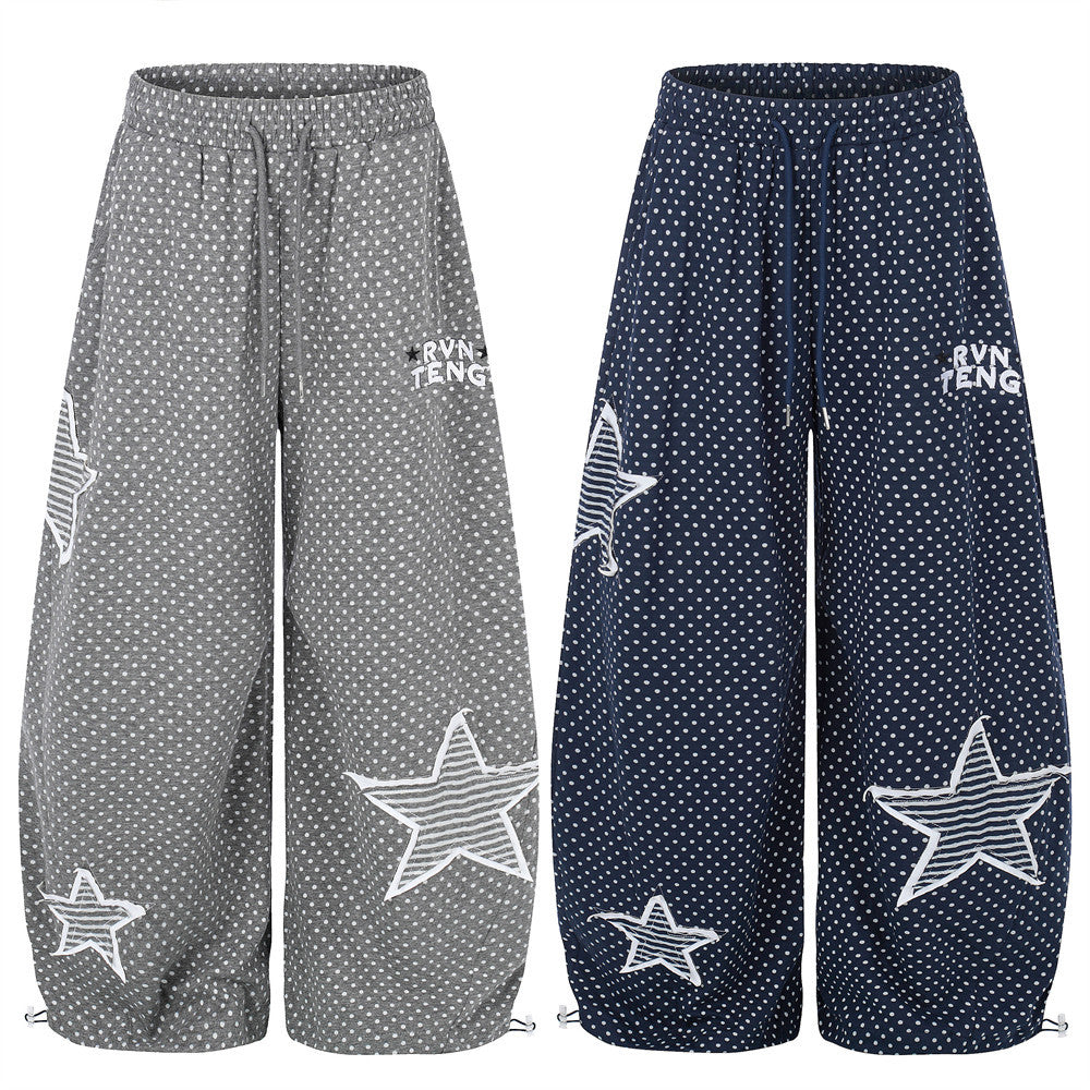 Drift Pattern Wide-Leg Pants