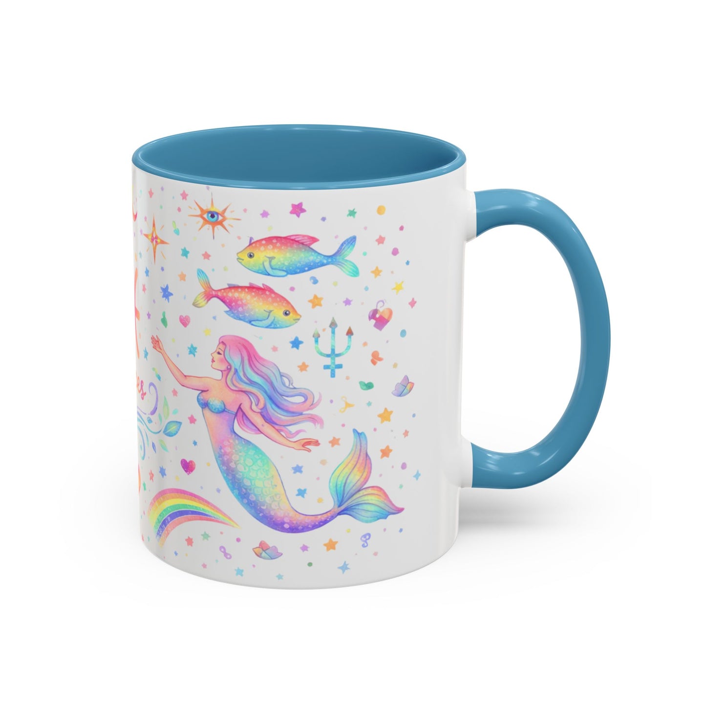 Pisces Mermaid Accent Coffee Mug
