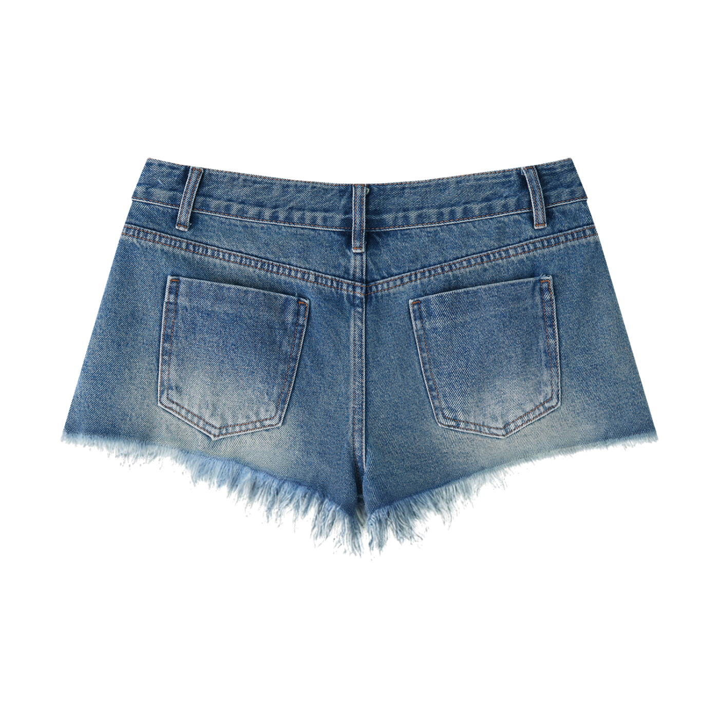 No 180 Raw Edge Denim Shorts