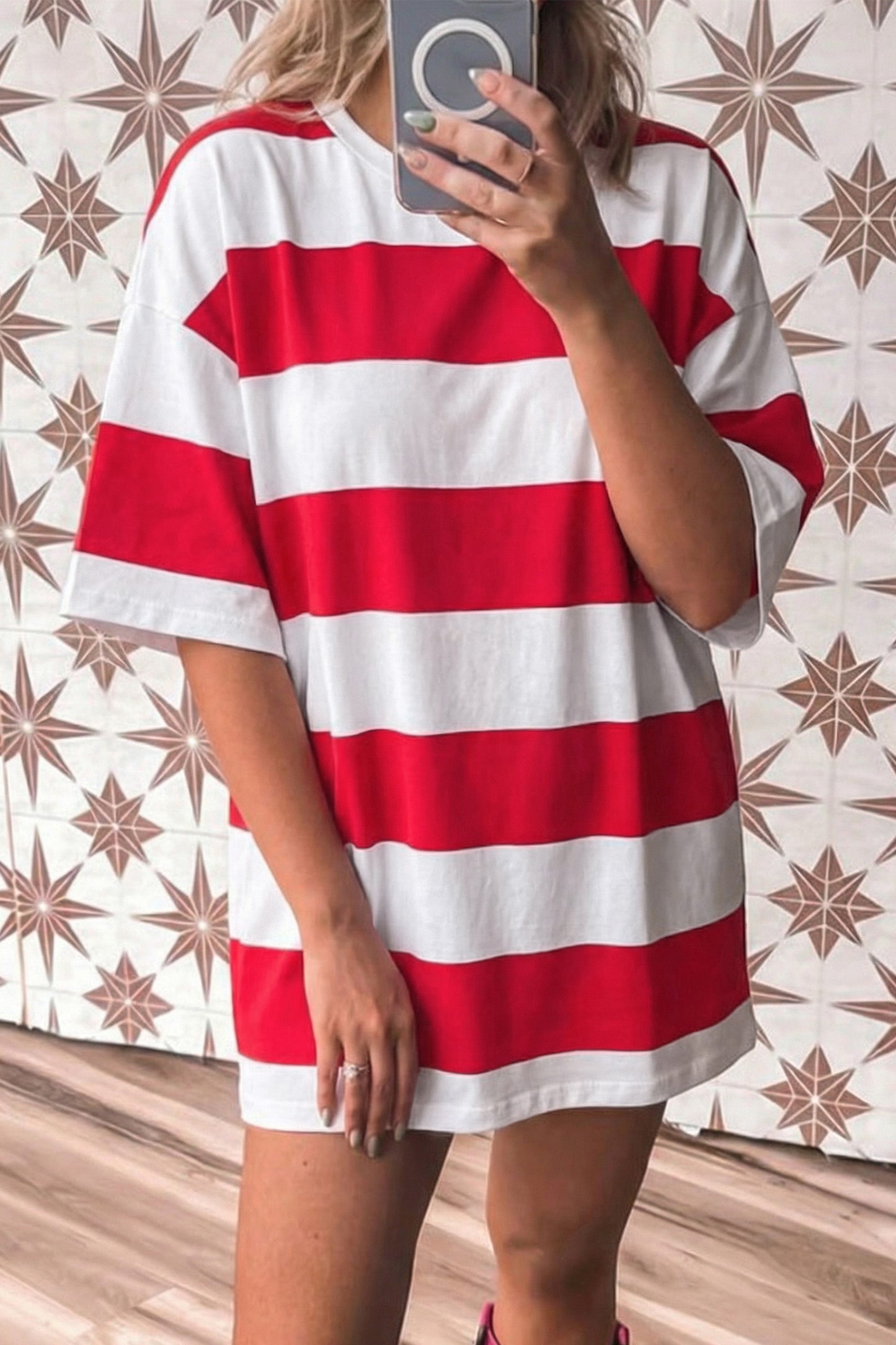 No 180 Striped Tunic Tee