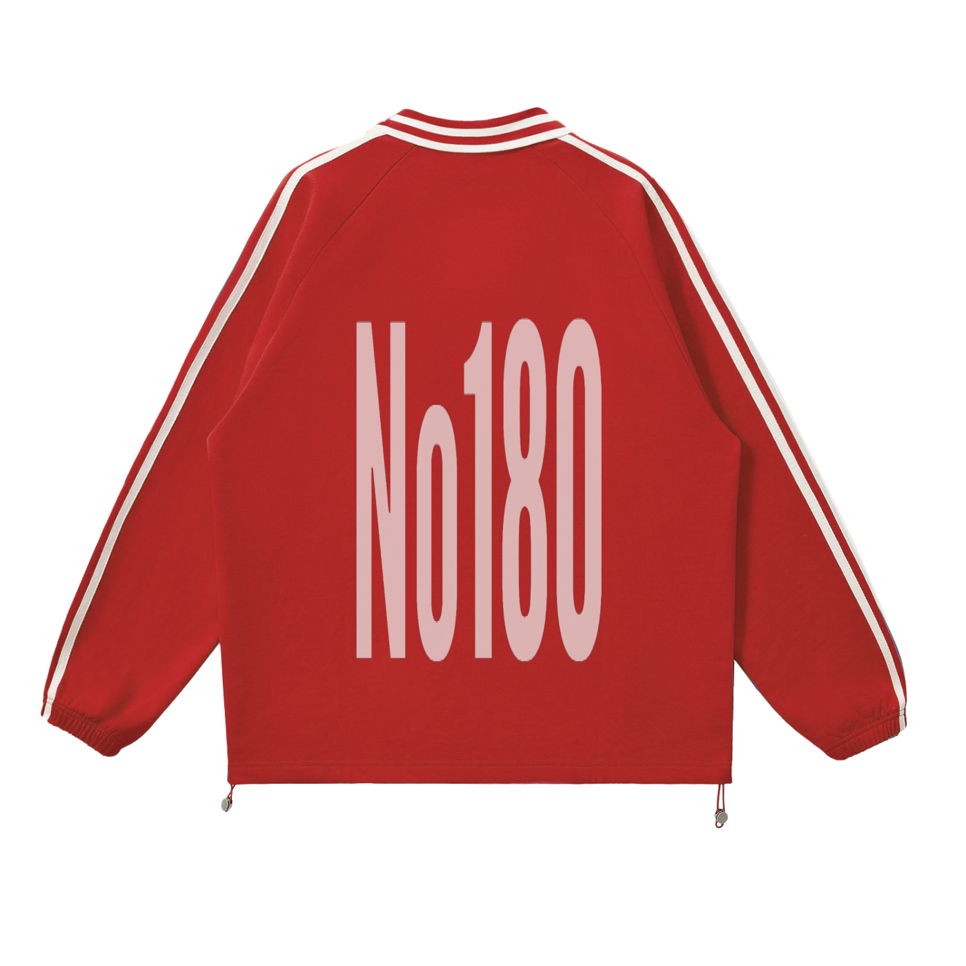 No 180 Contrast Stripe Lapel Sweatshirt
