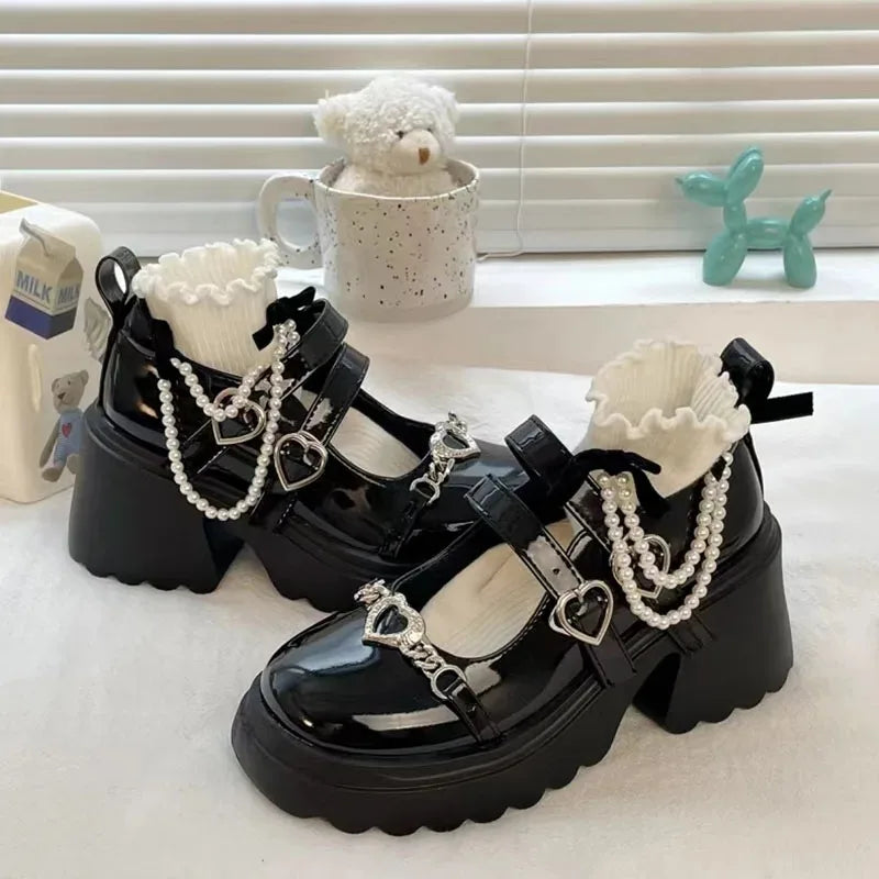 Heartlock Platform Mary Jane Shoes