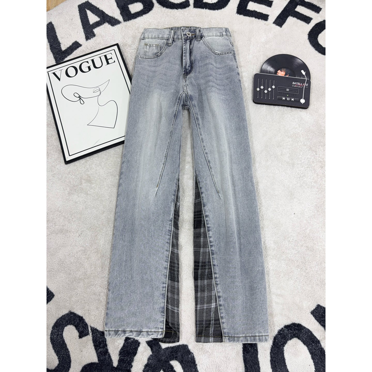 Gridbreak Patchwork Denim Jeans