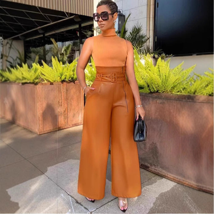 Mercury Belted Wide-Leg Trousers