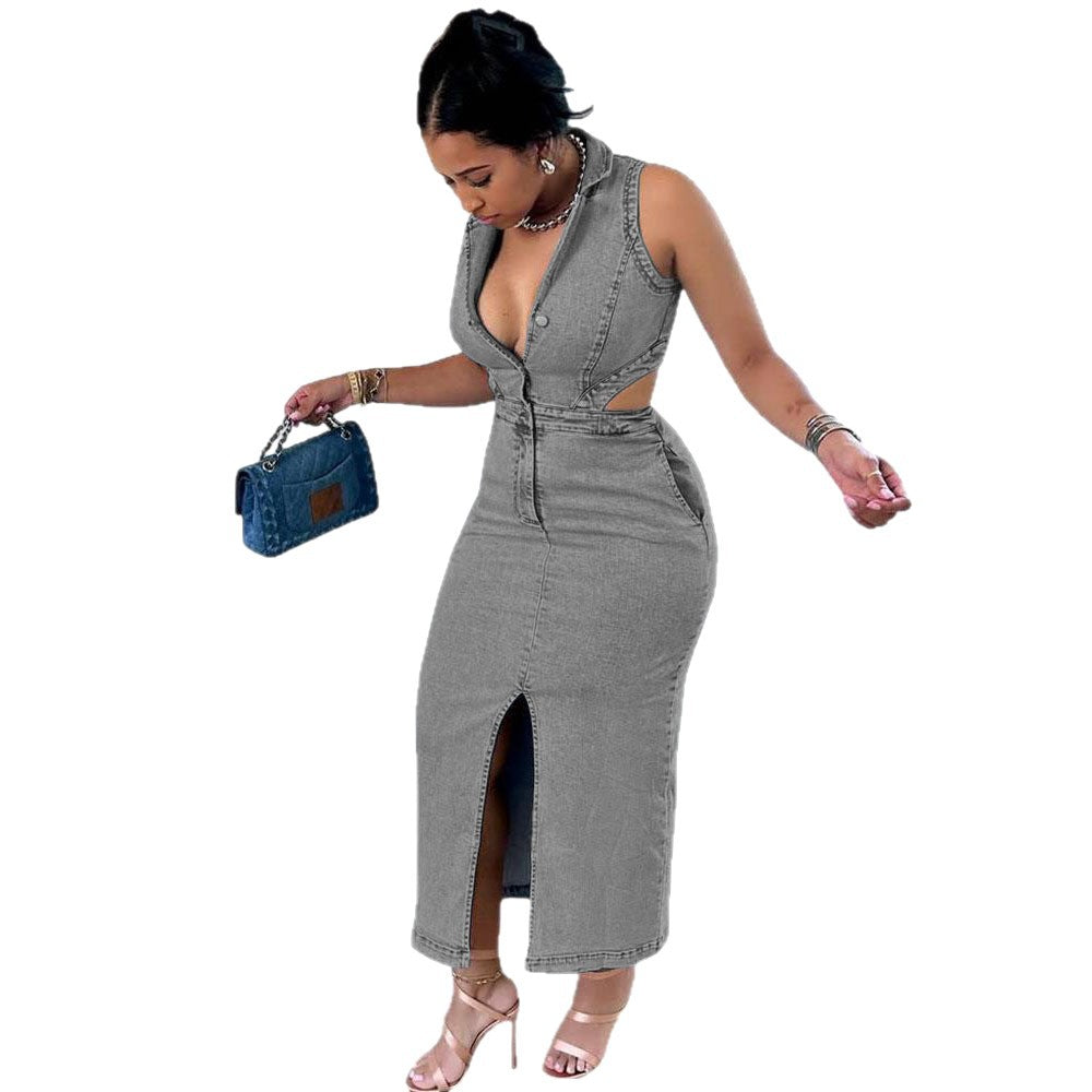 SoHo Tie-Front Maxi Dress