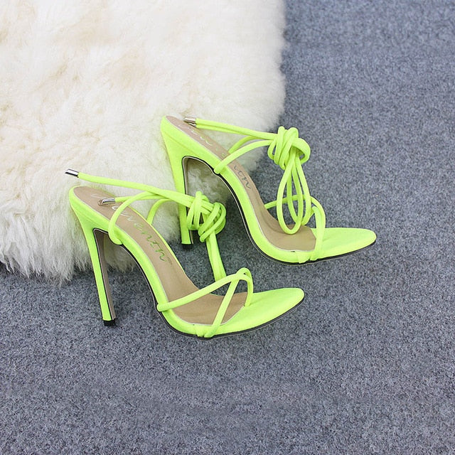 Skyline Lace-Up Stiletto Sandals