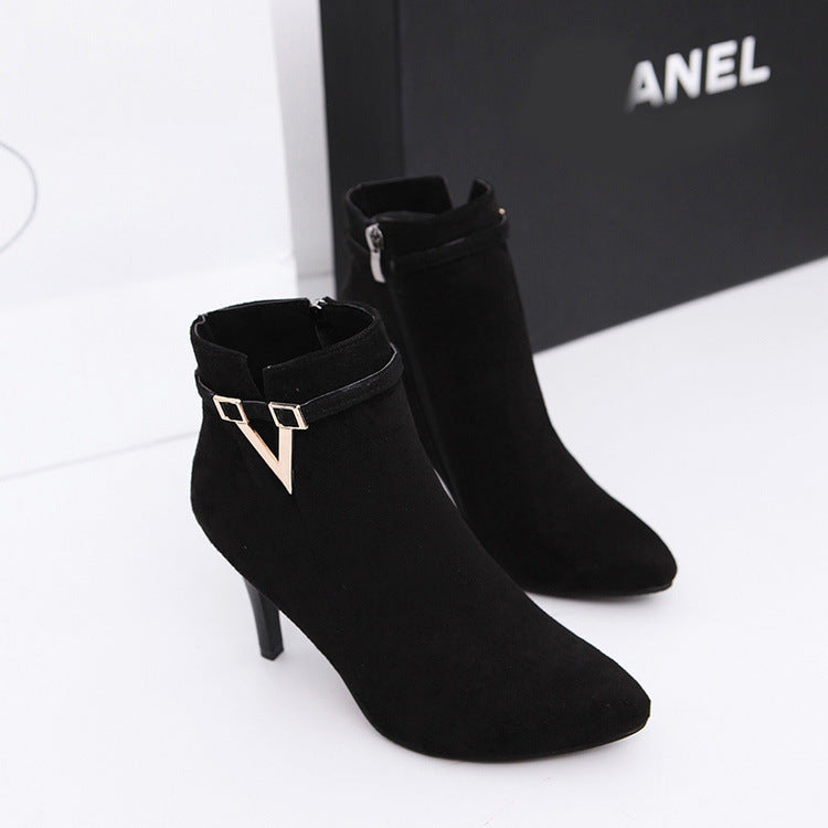 Needlepoint Stiletto Ankle Boots
