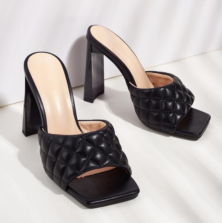 Form Square-Toe Heeled Mules