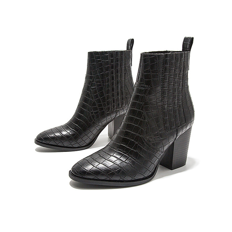 Relic Embossed Ankle Boots