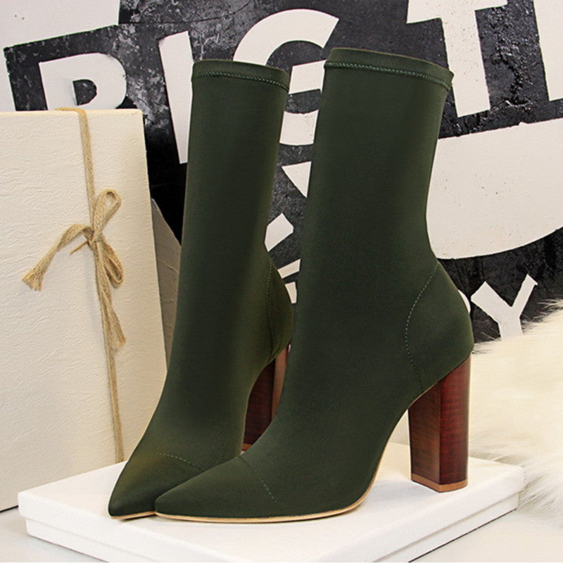 Second-Skin Block-Heel Boots