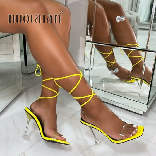 Aster Cross-Strap Stiletto Heels