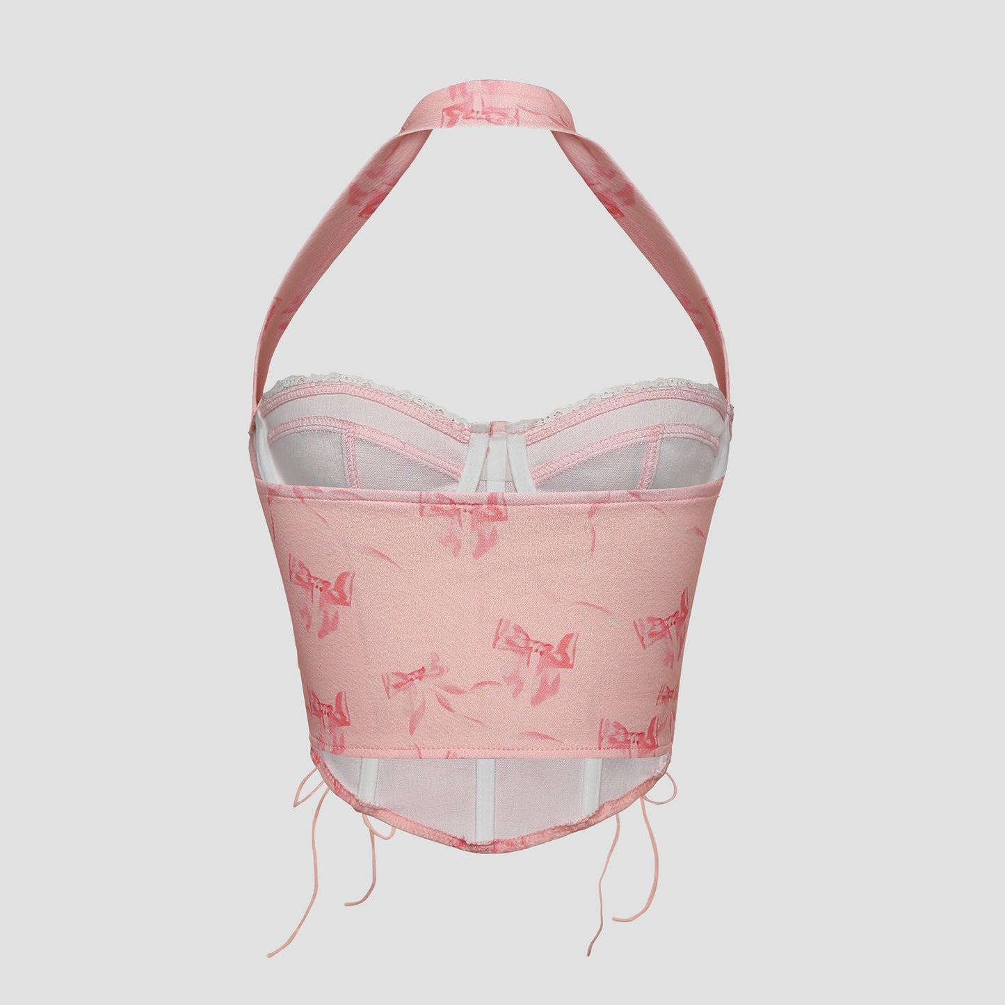 Rosé Corset Halter Top