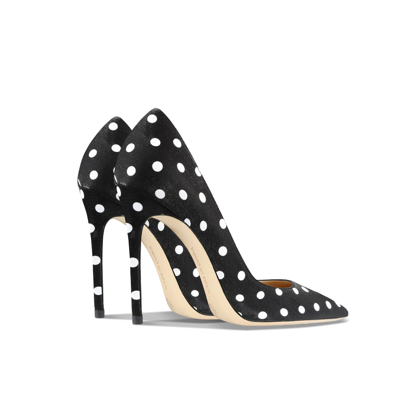 Dotline Satin Stiletto Pumps