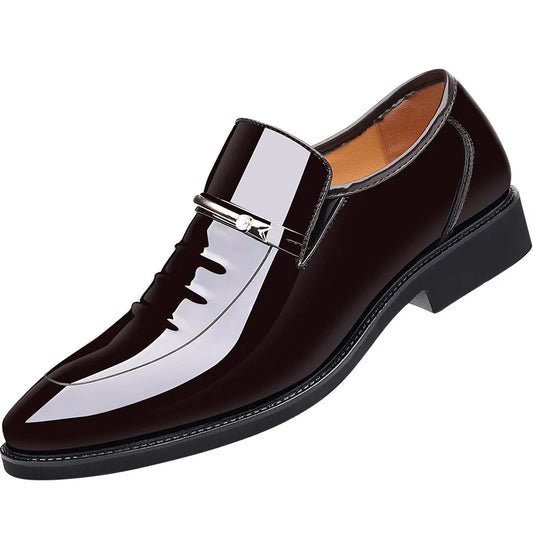 Axiom Patent Pointed-Toe Loafers