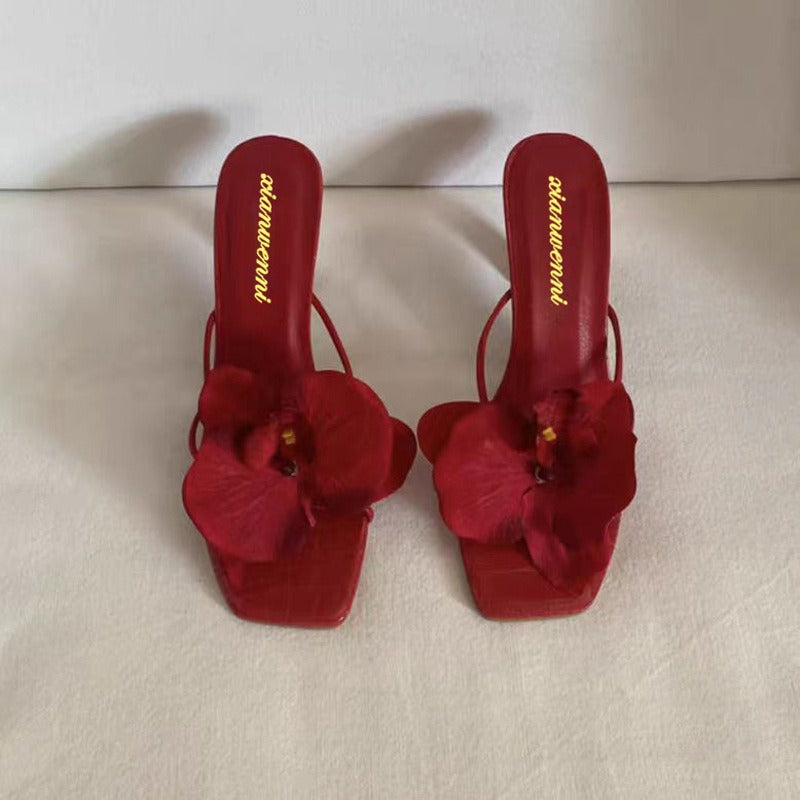 Petal Accent Heels