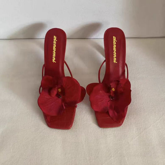 Petal Accent Heels