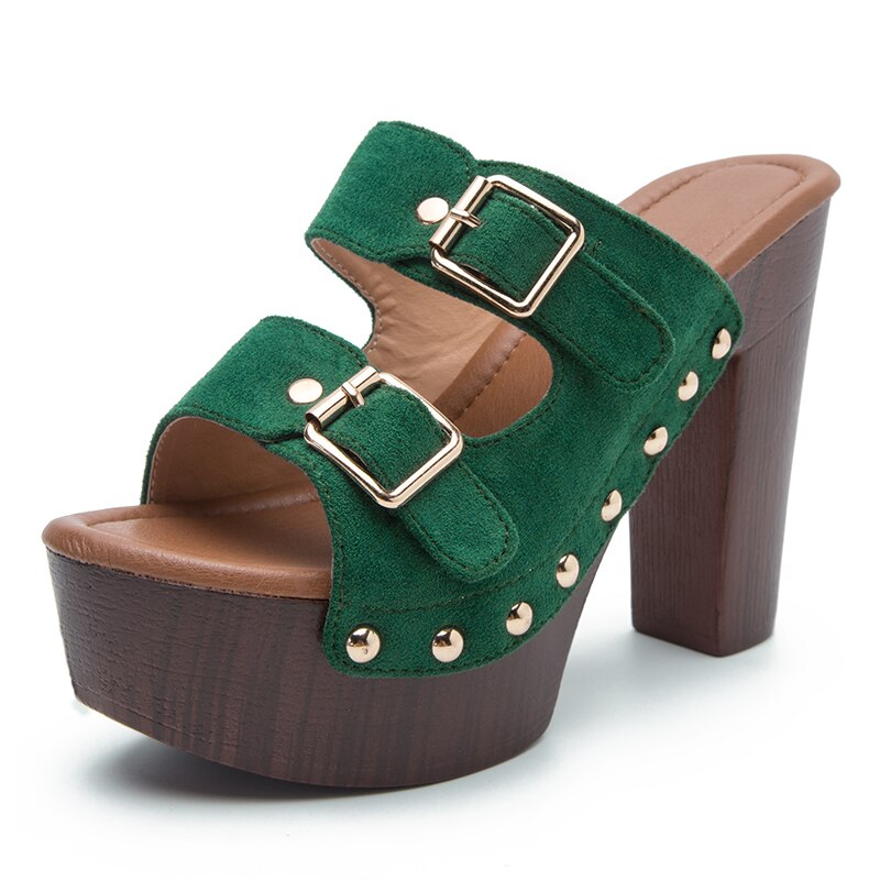 Rebel Rivet Platform Heels