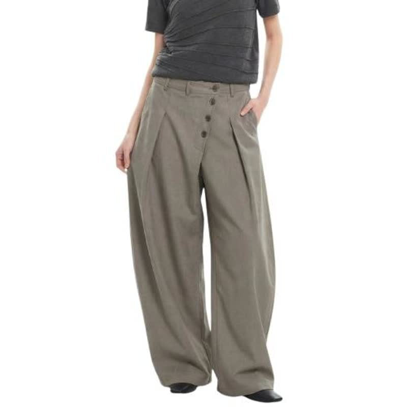 Offset Button Trousers