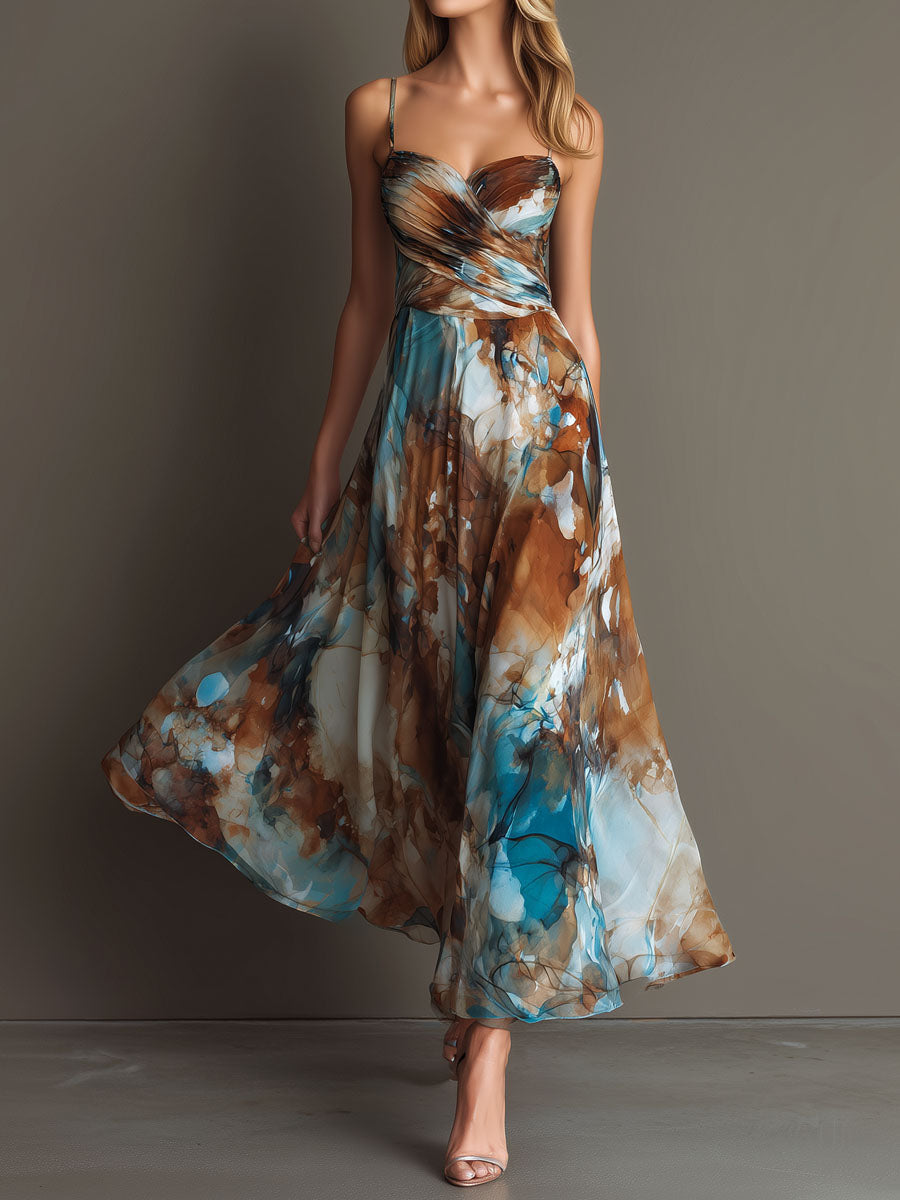 Solstice Printed Strap Maxi Dress