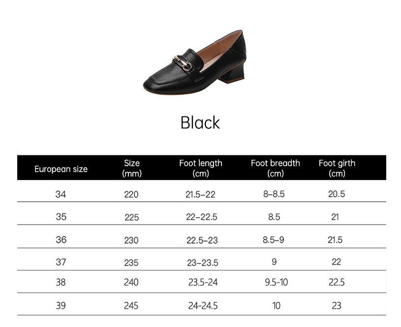 Outline Square-Toe Block-Heel Loafers