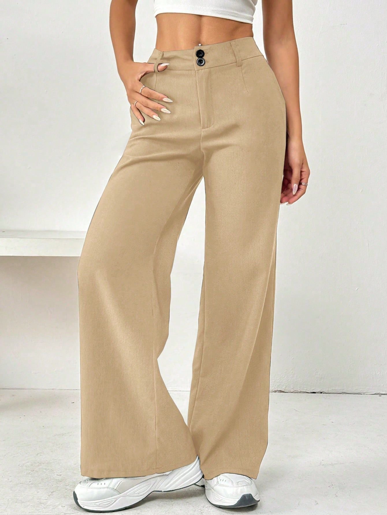 Linear Ease Straight-Leg Pants