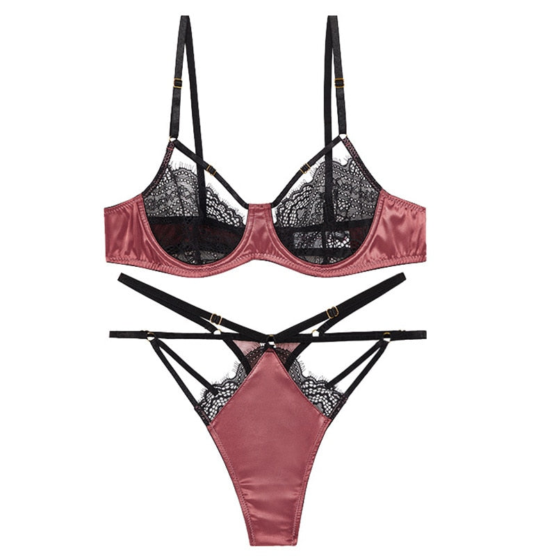 Crystal Detail Lace Set
