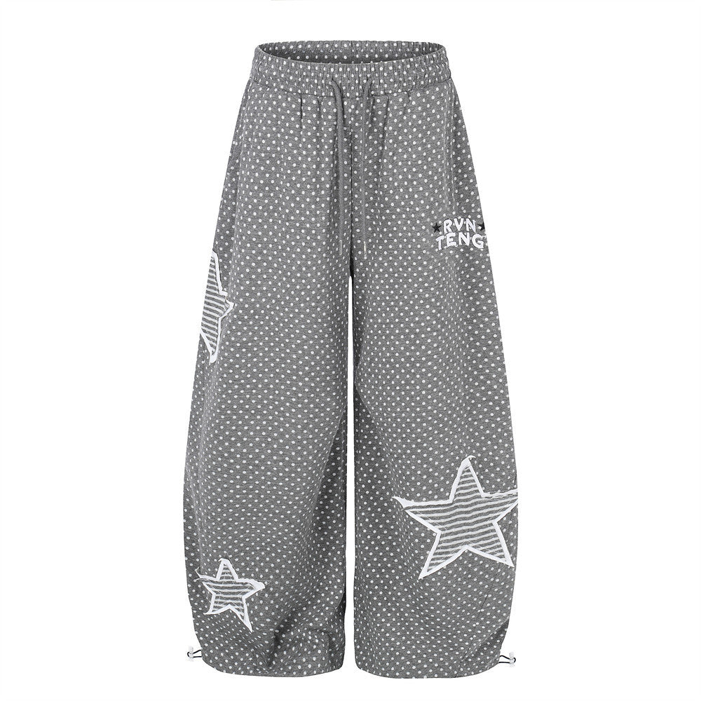 Drift Pattern Wide-Leg Pants