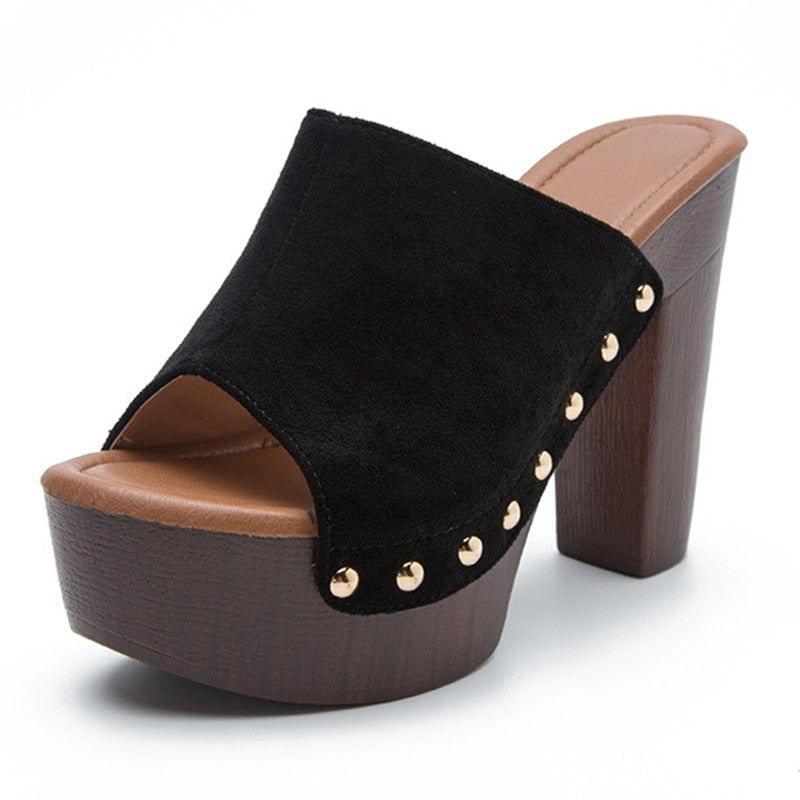 Hardware Platform Heeled Mules
