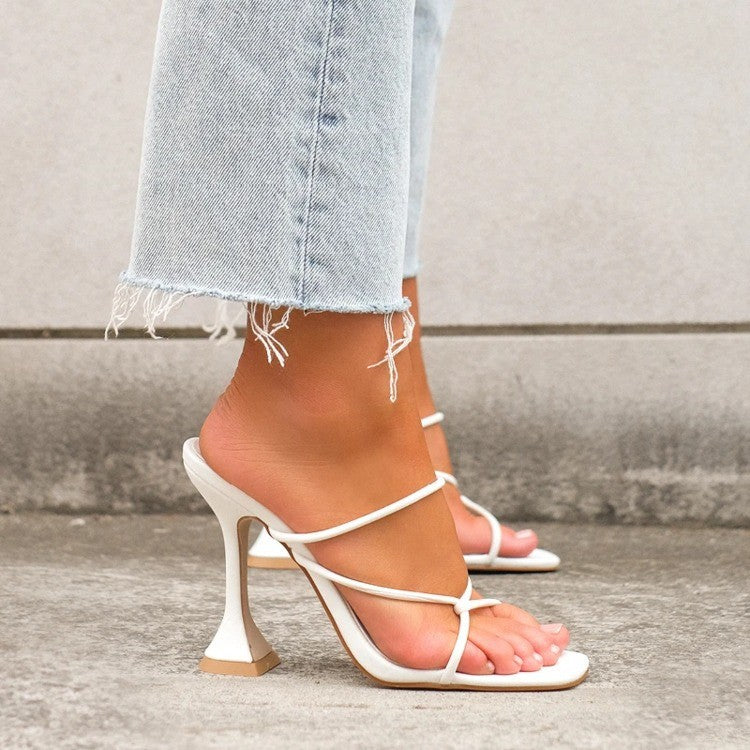 One-Line Square-Toe Heels