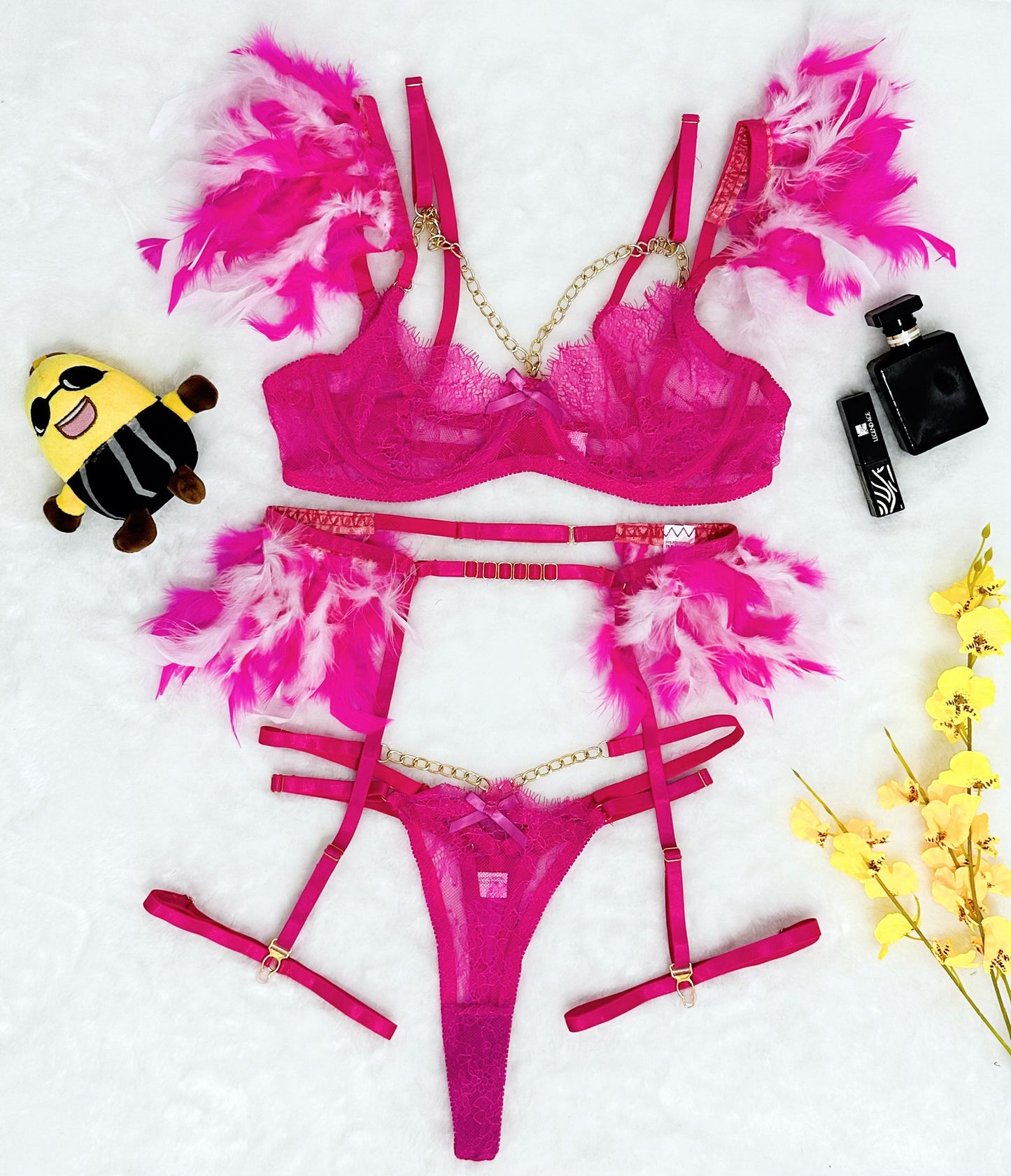 Sheer Mesh Lingerie Set