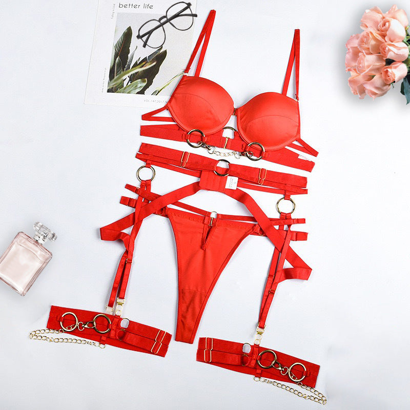 Strapless Lace Chemise & Thong Set