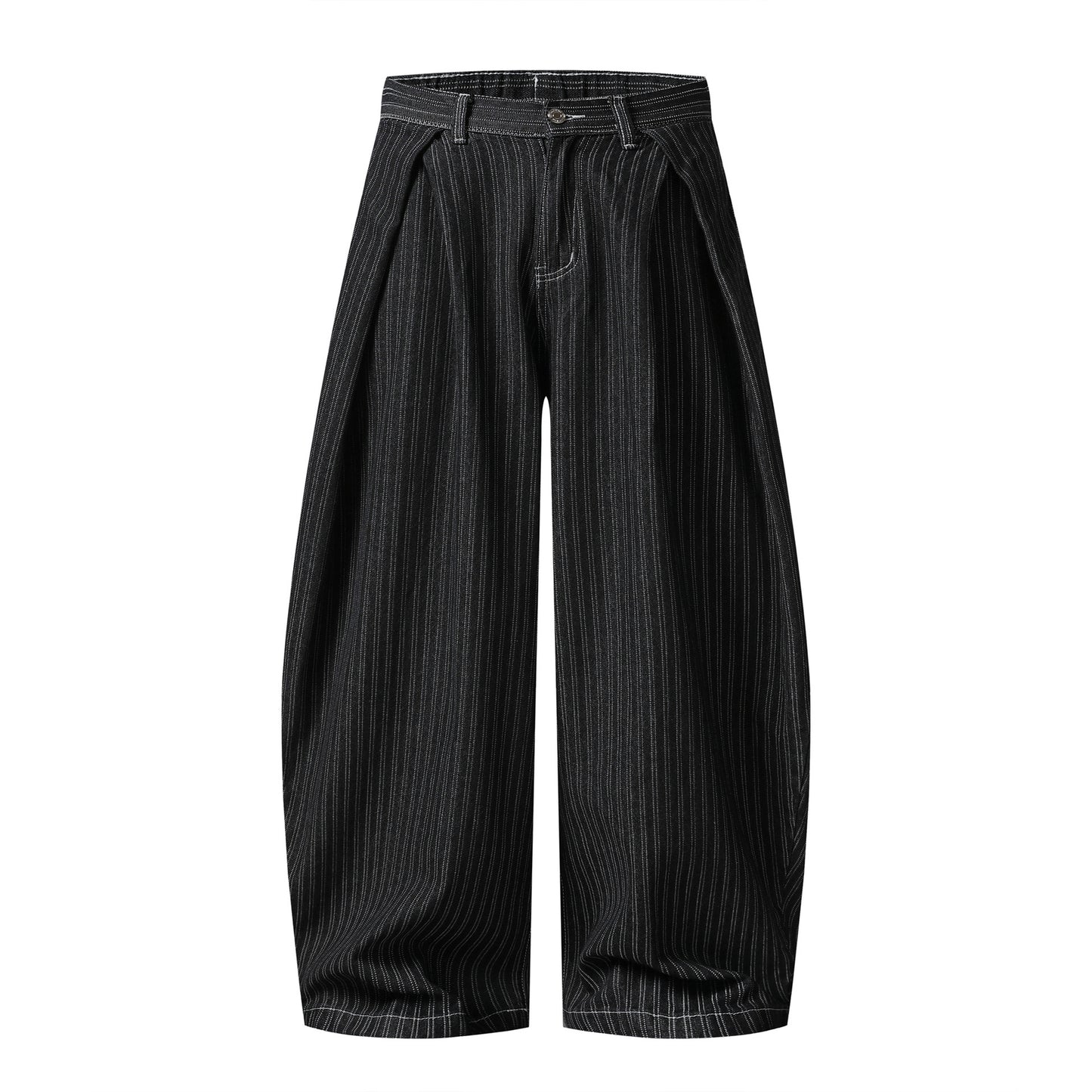 Edge Pleat Wide-Leg Trousers