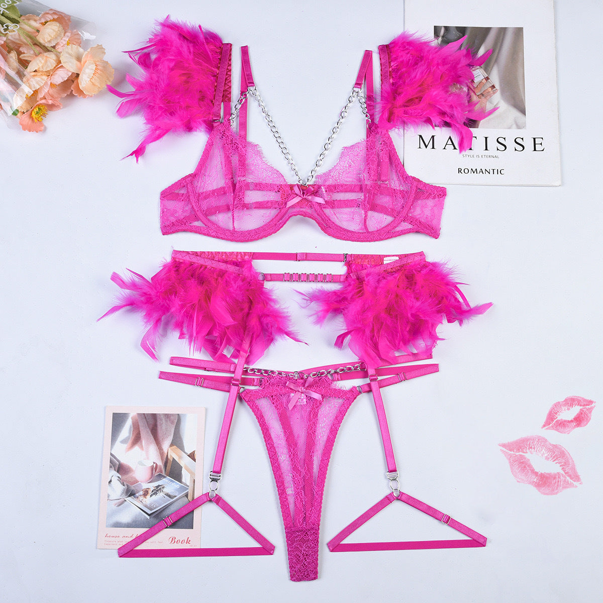 Sheer Mesh Lingerie Set