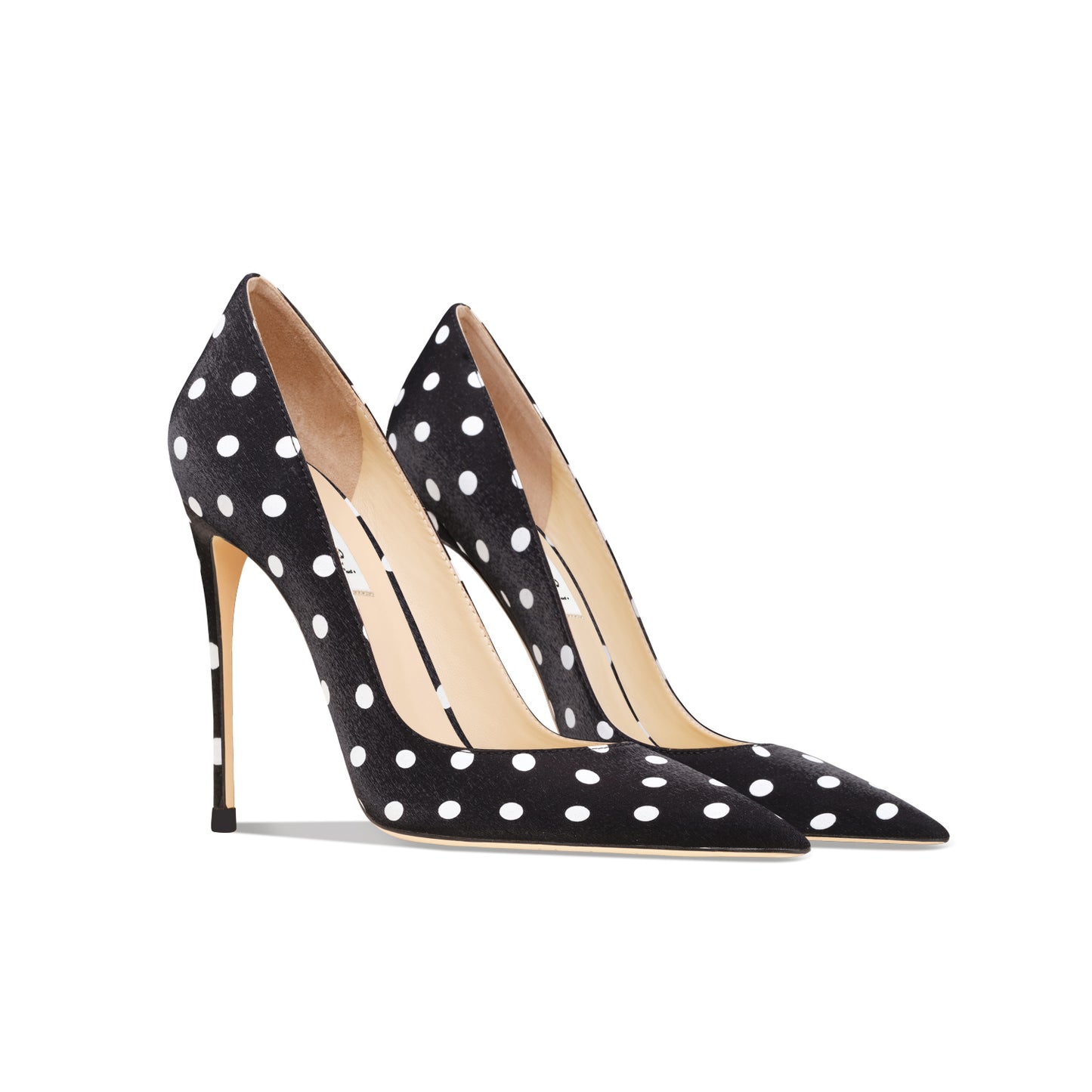 Dotline Satin Stiletto Pumps