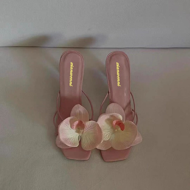 Petal Accent Heels