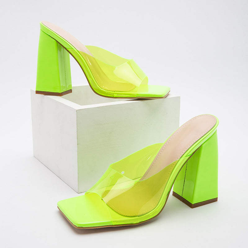 Popform Square-Toe Block-Heels