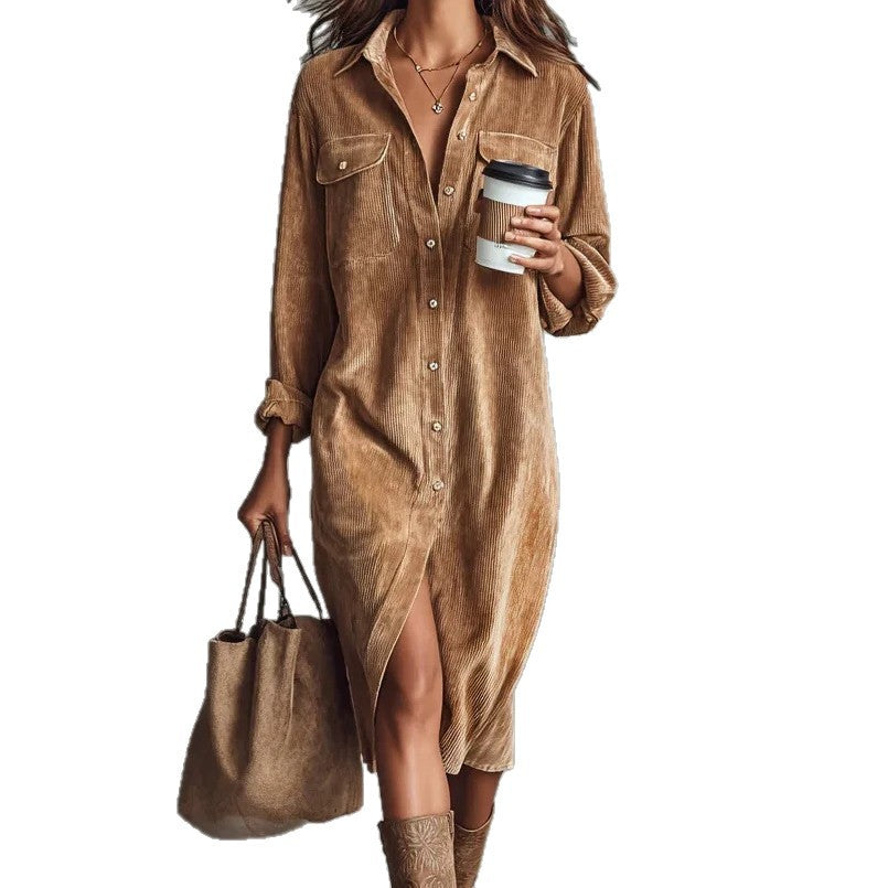 Heritage Corduroy Shirt Dress