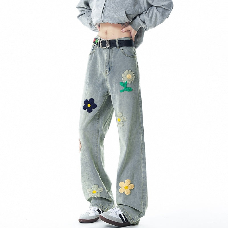 Garden Cipher Embroidered Jeans