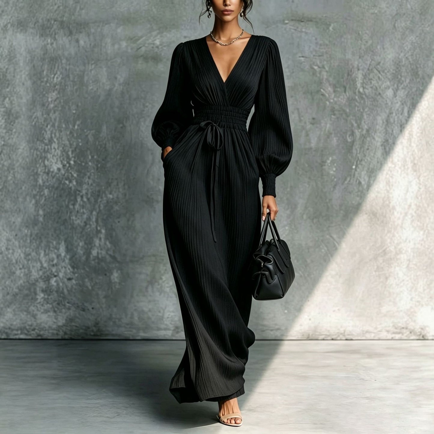 Serene Cinch Midi Dress