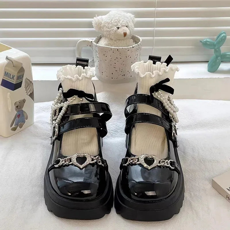 Heartlock Platform Mary Jane Shoes