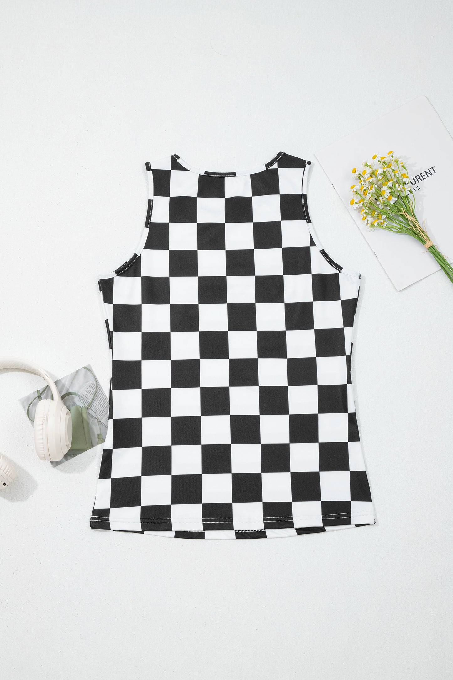 No 180 Checkerboard Tank Top