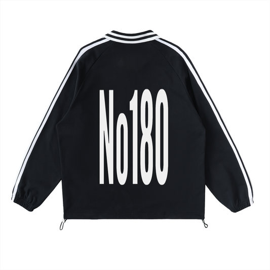 No 180 Contrast Stripe Lapel Sweatshirt