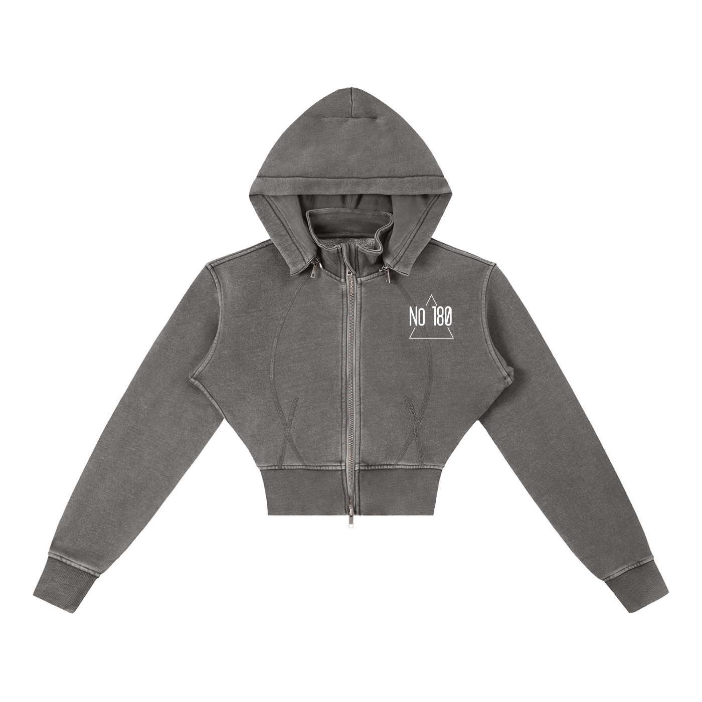 No 180 Afterimage Cropped Hoodie