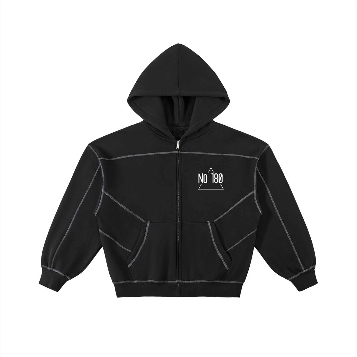 No 180 Blackout Zip Hoodie
