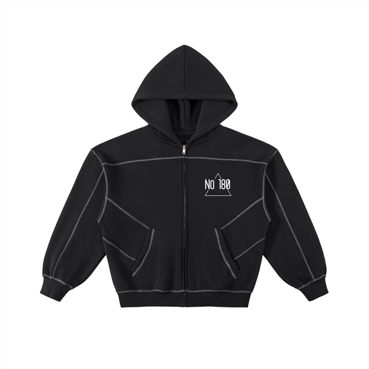 No 180 Blackout Zip Hoodie