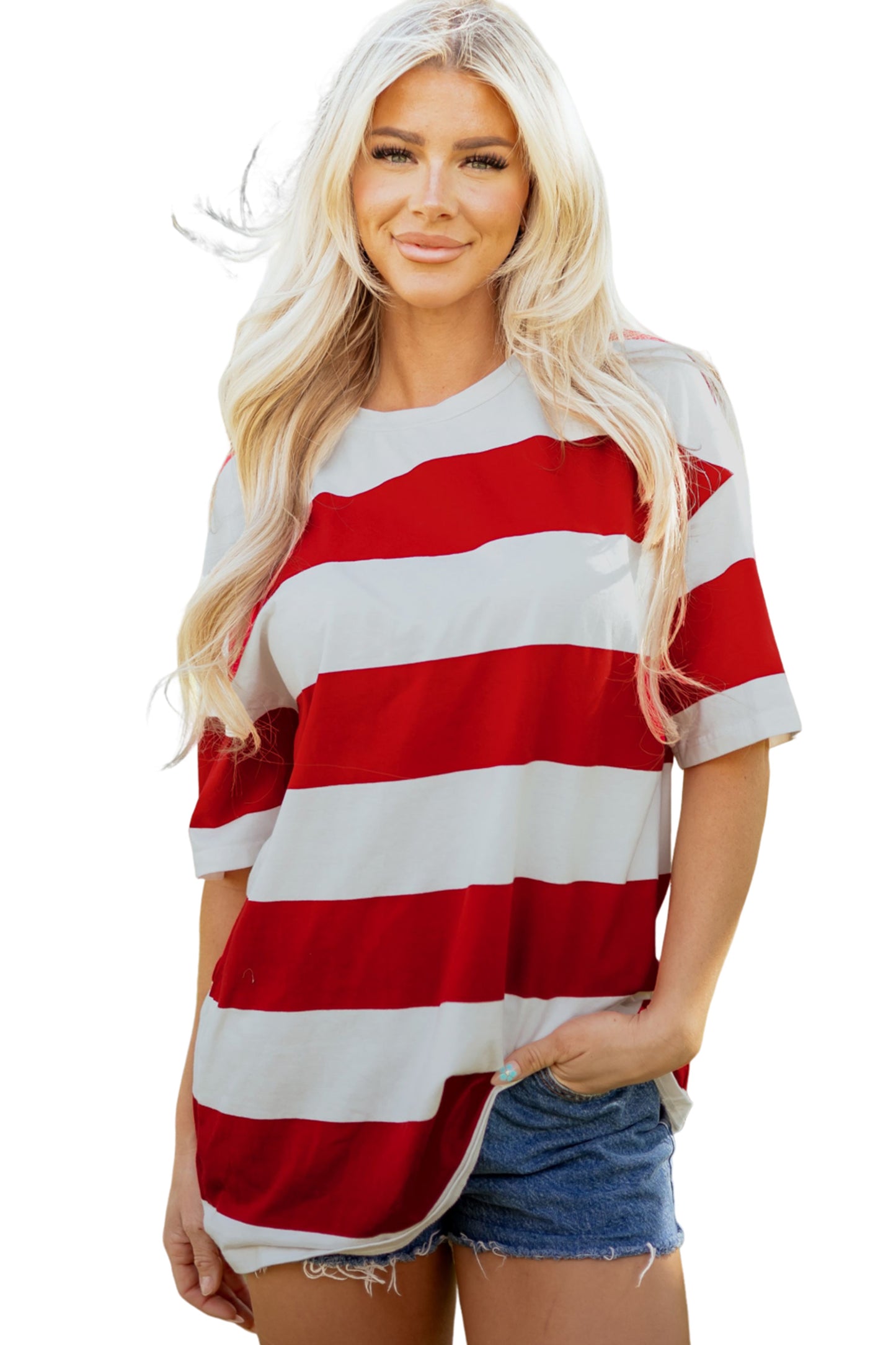 No 180 Striped Tunic Tee