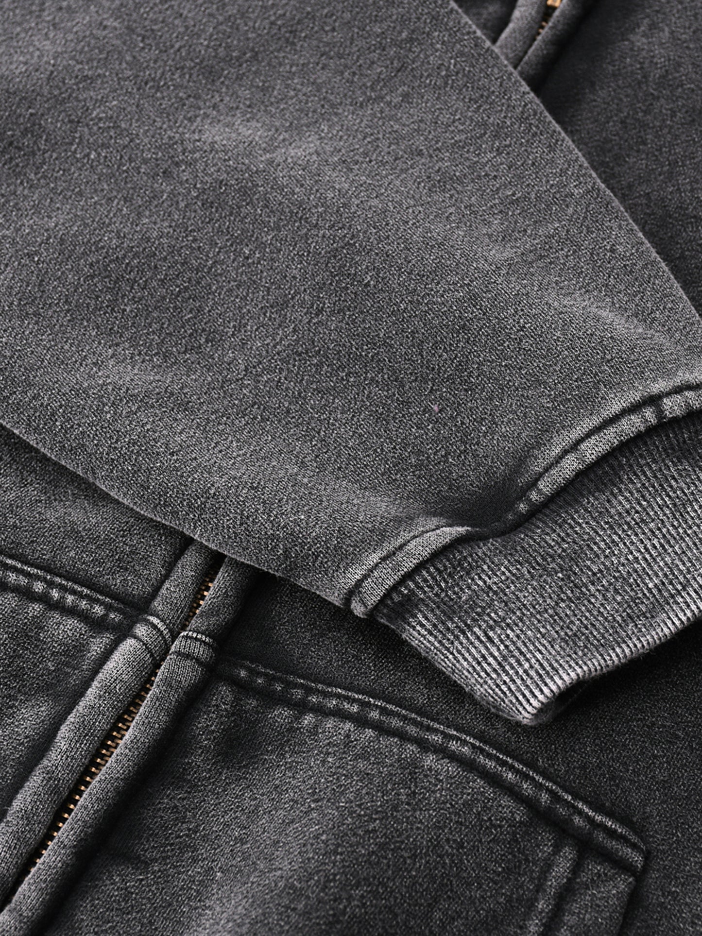 No 180 Zip-Through Boxy Fleece Hoodie