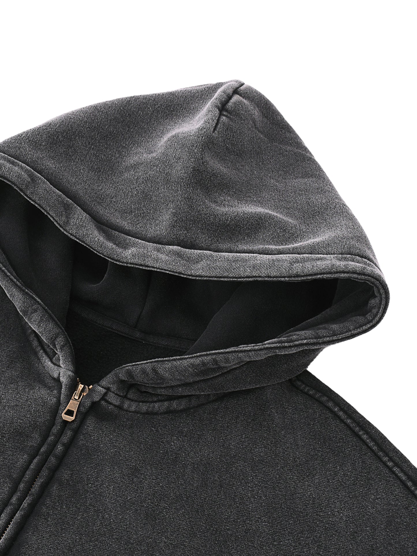No 180 Zip-Through Boxy Fleece Hoodie
