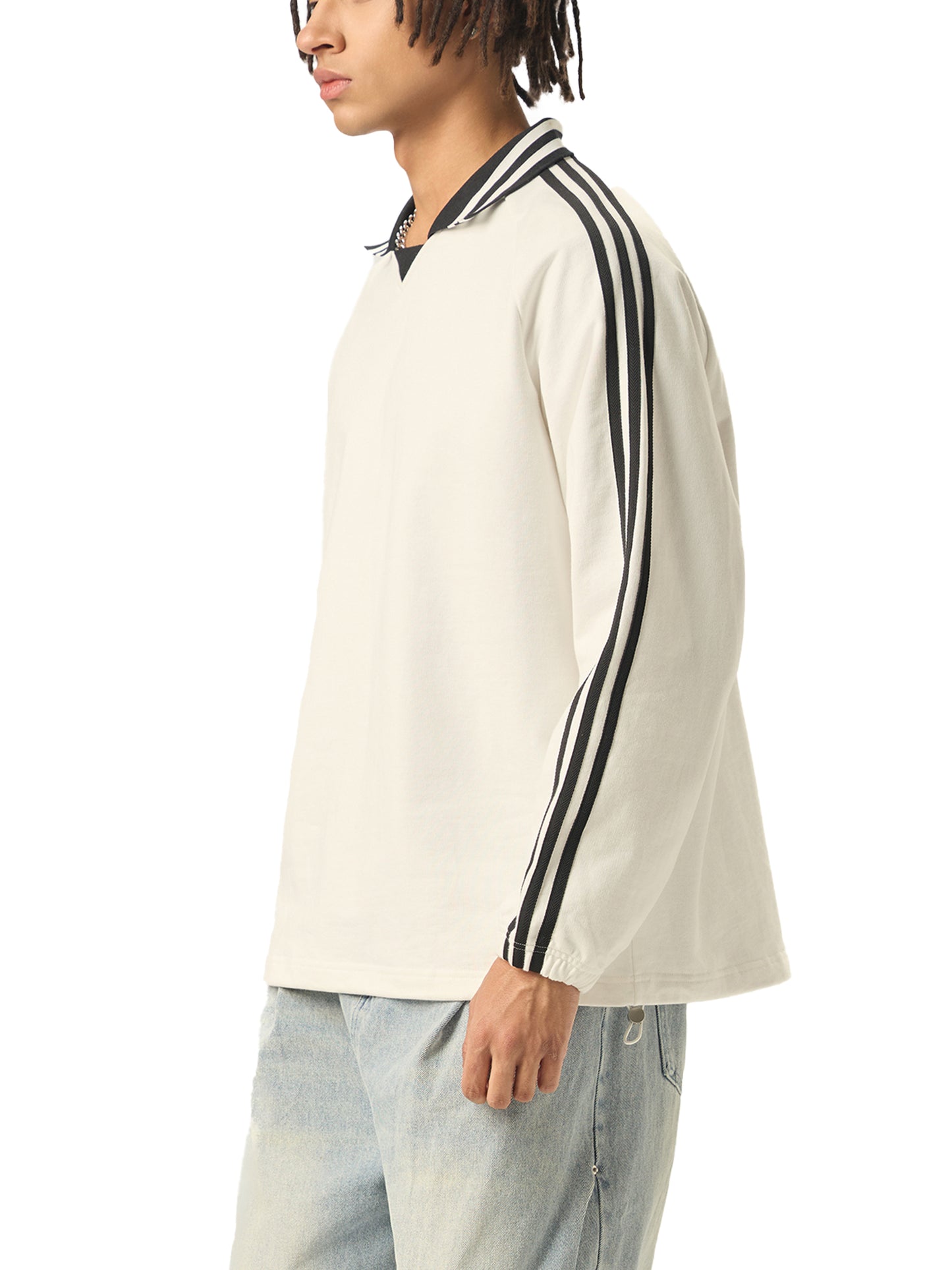 No 180 Offset Lapel Sweatshirt